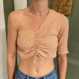 Paloma wool women’s orange olimpia one shoulder top